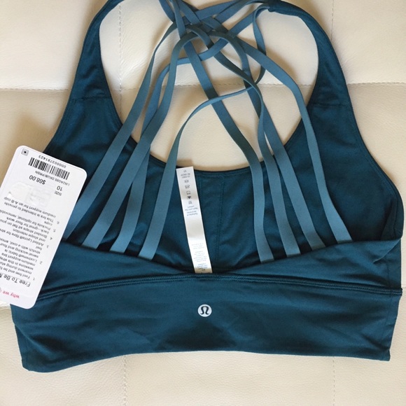 NWT DKUB LULULEMON FREE TO BE MOVED BRA - - BLUE - Picture 2 of 7